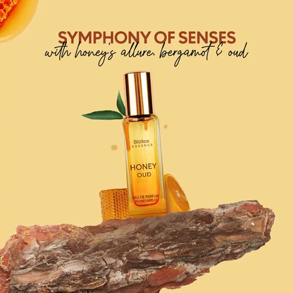 Honey Oud Perfume – Long Lasting Sweet Vanilla Oud Fragrance, Warm Amber Scent, Mini Eau de Parfum Spray 20ml