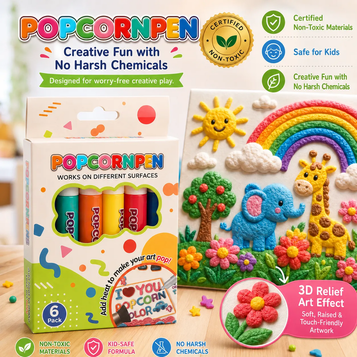 🔥Last Day Promotion 50% OFF 🖍️3D Relief Art Pen – Turn Flat Drawings Into Touchable 3D Art🪄