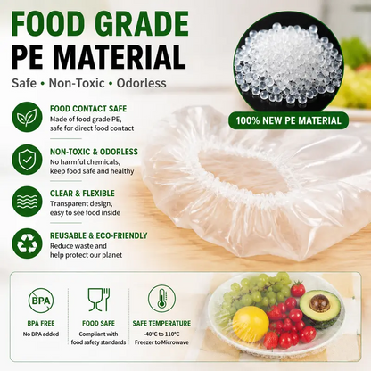 Stretch & Seal Food Covers – 100PCS