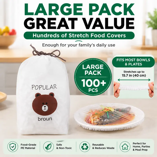 Stretch & Seal Food Covers – 100PCS