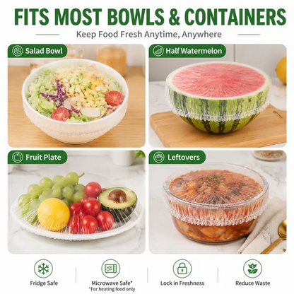 Stretch & Seal Food Covers – 100PCS