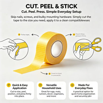 Double‑Sided Duct Tape — Strong, Waterproof, Residue‑Free